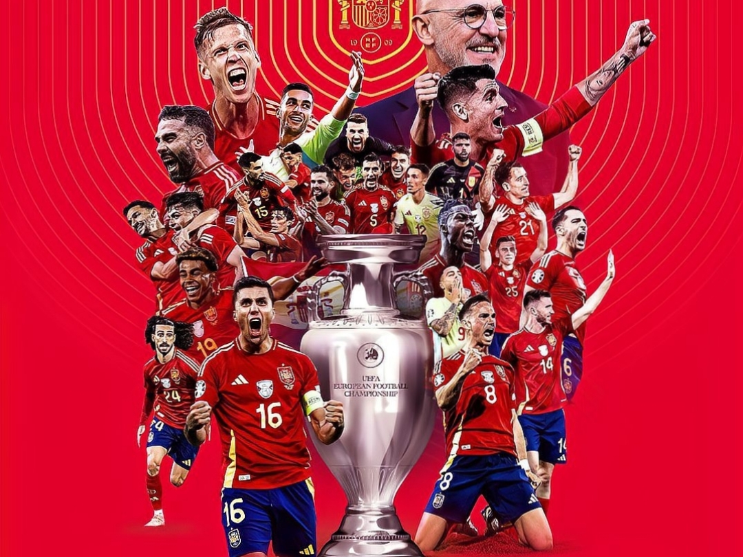 西班牙队在场上展现出强大气势